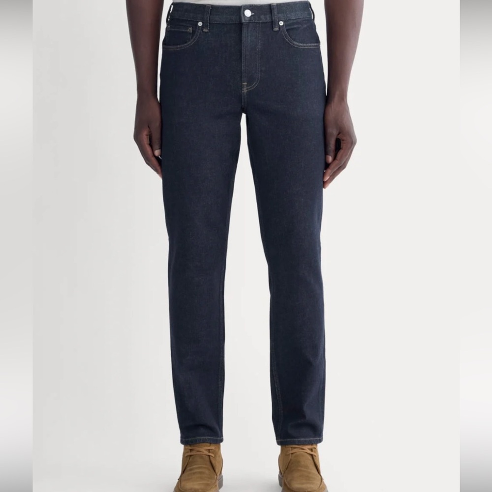 Everlane Men’s The Athletic 4-Way Stretch Organic Jean in Dark Indigo